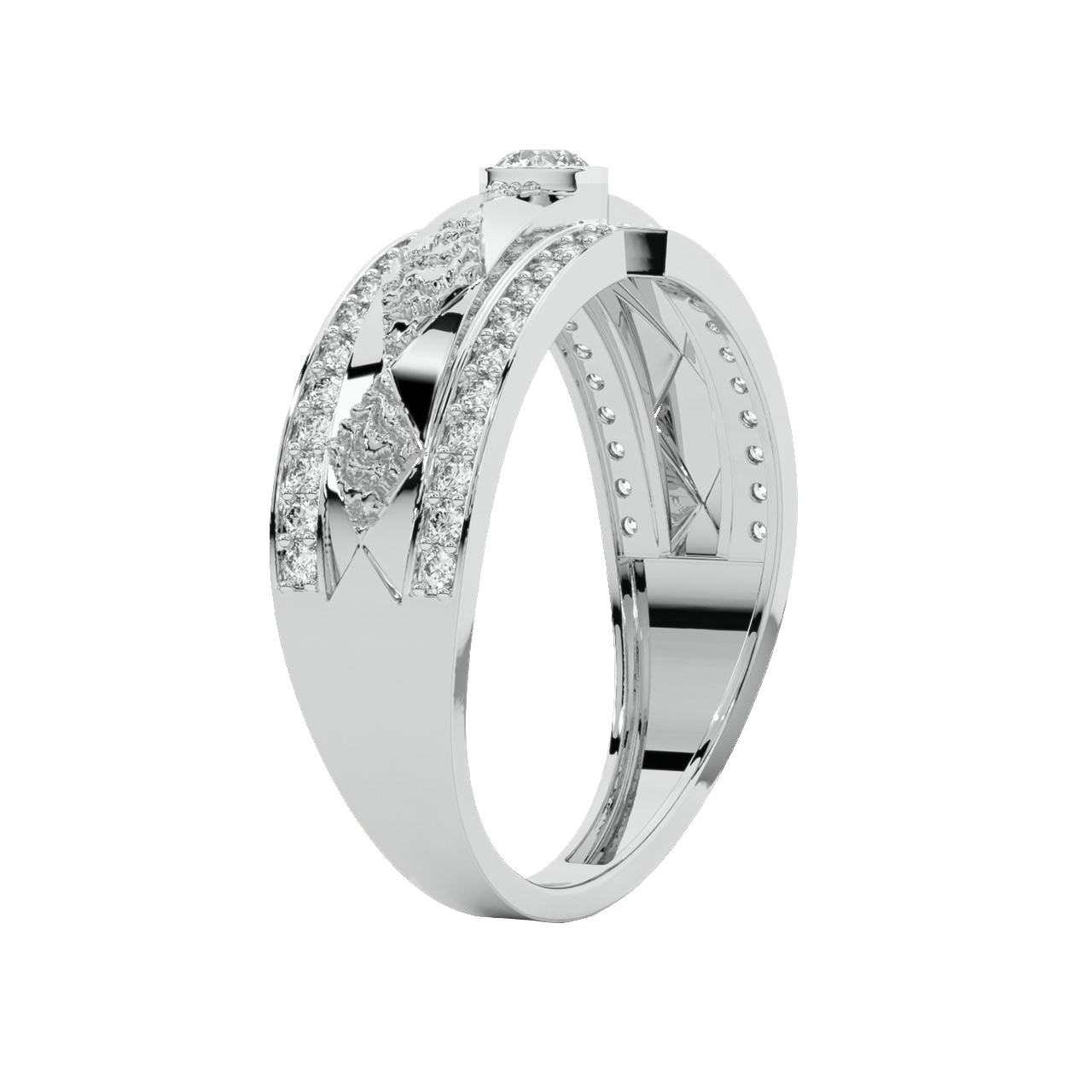 Fleurina Round Diamond Ring For Men
